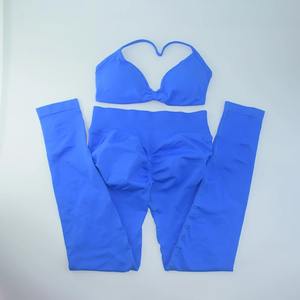 ชุดออกกำลังกาย เสื้อชั้นในกีฬาแบบเต็มตัวคุณภาพสูง กางเกงเลกกิ้งเอวสูง ชุดออกกำลังกาย ชุดกีฬา ชุดฟิตเนสสำหรับผู้หญิง ชุดโยคะ ลดราคา - Product Image 6