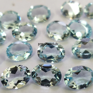 Topacio azul cielo natural corte mm ovalado facetado 6x8mm-Ovalado de Topacio azul cielo Suelto - Product Image 1