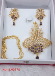 Ensemble de collier de diamants américains de mariée pour femmes Pièce de bijoux élégante pour briller lors des fêtes Mariages et célébrations - Product Image 3