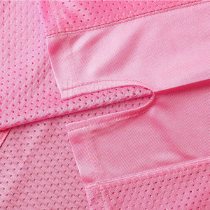 เสื้อตาข่ายโพลีเอสเตอร์สำหรับผู้ชายเสื้อยืดแขนสั้นคอวีระบายอากาศ - Product Image 3