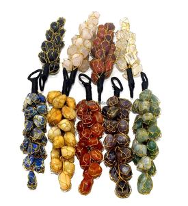 Wholesale Semi-Precious Stone Wall Hanging for Home Car Office Decor-Assorted Healing Crystals Agate <b>Gems</b> Carved Into <b>Crafts</b> - Product Image 1