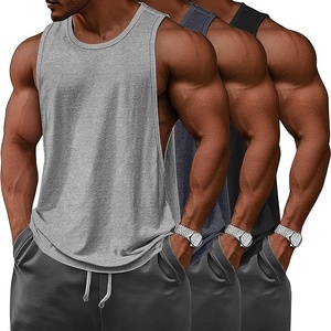 Camiseta sin mangas de algodón de gran tamaño personalizada para gimnasio muscular para hombres, entrenamiento atlético, Fitness, camisetas de Fitness personalizables - Product Image 1