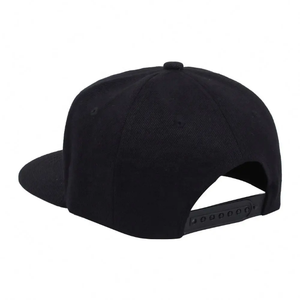 Streetwear 6 Panel <b>Flat</b> Brim Baseball <b>Cap</b> Custom Embroidery Adjustable Strapback Trucker Hat for <b>Men</b> - Product Image 4