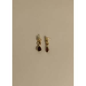 Vintage Fashion Garnet <b>Drop</b> Earrings - Product Image 1