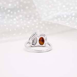 IGI Certified Toi Et Moi Engagement <b>Ring</b> with Oval Fancy Red <b>Diamond</b> and Pear <b>Diamond</b> <b>Diamond</b> <b>Rings</b> - Product Image 3