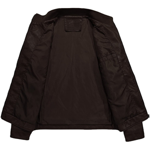 Veste en cuir zippée pour homme, printemps, nylon/coton, coupe-vent, imperméable, respirante, décontractée, de haute qualité - Product Image 2