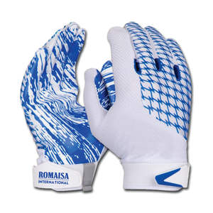 Vente en gros de haute qualité Super Sticky American Football Wide Récepteur Gants Doigt complet en cuir synthétique Logo personnalisé Fielding - Product Image 1