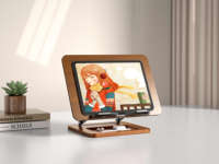 Vente en gros de supports de lecture ergonomiques et réglables en bois multifonctionnels et respectueux de l'environnement pour stylos et tablettes PC