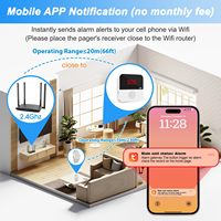 Système d'appel Daytech Tuya, bouton d'appel d'urgence SOS alimenté par batterie ABS, montre-bracelet, téléavertisseur pour soignants à domicile, portée de 500 pieds