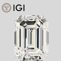 Émeraude 5 carats Diamant de laboratoire D VVS1 VVS2 VS1 VS2 Taille émeraude