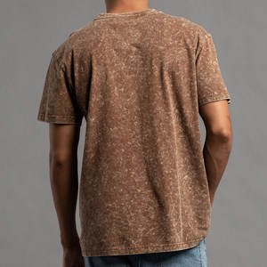 Service OEM T-shirts délavés à l'acide sur mesure Vente en gros T-shirts délavés à l'acide pour hommes légers à vendre - Product Image 4