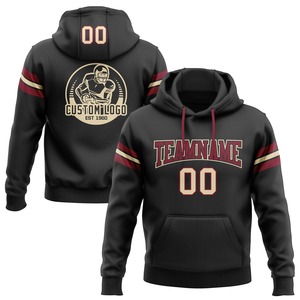 Direct Industry Wholesale 3D Embroidered Custom Stitched <b>Burgundy</b> Gray-White Sports Pullover Sweatshirt <b>Hoodie</b> - Product Image 6