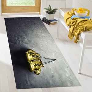 Tapis de boxe doré, Tapis de loft, Tapis de boxe, Tapis motivant, Tapis en velours - Product Image 5