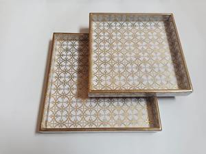 Plateau de service en bois émaillé à finition lisse, plateau de service alimentaire poli - Product Image 4