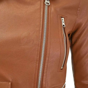 Chaqueta de piel de oveja transpirable para mujer, chaqueta de moda de alta calidad, venta al por mayor pura, diseño único teñido liso, Color personalizado - Product Image 4