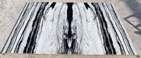 Dalles de marbre indien en calcite blanche Panda, durables et contemporaines, polies, pour comptoirs de cuisine et de salle de bain, décoratives