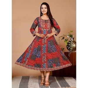 Vestido de una pieza con corte en A y cintura natural para mujer - Product Image 6