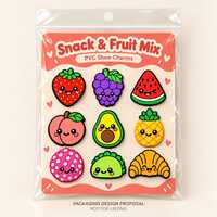 Set Aksesoris Sepatu PVC Minuman Buah Kawaii Custom 9 Buah - Alpukat, Stroberi, Susu - Grosir