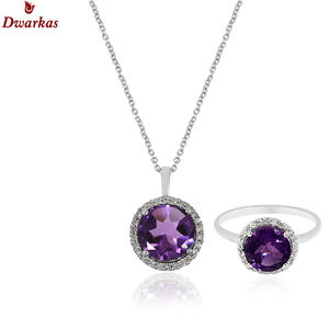 Anillo colgante de piedras preciosas de cuarzo rosa de Plata de Ley 925 de alta calidad para mujer y Niña - Product Image 4