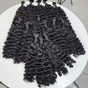 Cabello rizado a granel, color natural, cabello humano sin trama, rizos suaves y elásticos para trenzas sin nudos y fabricación de pelucas. - Product Image 3