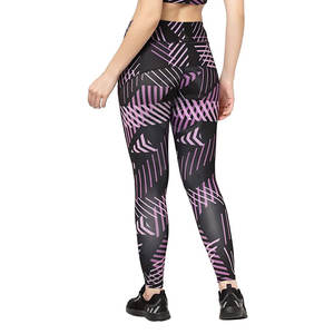 Legging de cintura alta para mujer, con efecto push-up Pantalones deportivos, patrón sólido, talla grande, tipo de cintura media - Product Image 2