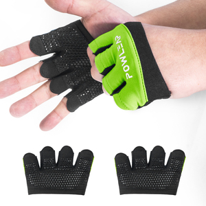 Guantes de fitness de cuatro dedos personalizados, guantes de entrenamiento <span class=keywords><strong>WOD</strong></span>, guantes de entrenamiento de medio dedo, barra de Palma antideslizante para yoga - Product Image 5