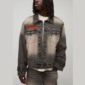 Article en vogue veste en jean acidwash pour hommes vêtements décontractés d'hiver respirants conception personnalisée vente en gros fabricant veste pour homme - Product Image 4