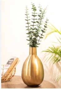 Florero decorativo de hierro y metal para habitación, florero de metal dorado recubierto de polvo dorado, proveedor tradicional indio, mayorista, floreros de metal dorado - Product Image 5