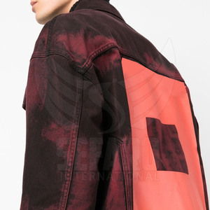Tie Dye Printing Premium Quality Jeans Jacket Warm Winter Comfortable Men Jeans Winter Jacket - Product Image 5