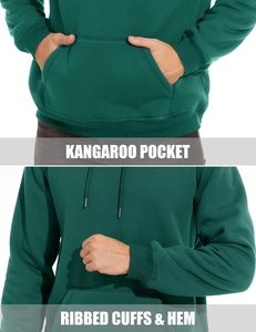Sweat à capuche lourd hommes 380 GSM tissu épais sweat à capuche uni personnalisé pour une utilisation en extérieur épaule tombante Streetwear avec couche intérieure polaire - Product Image 5