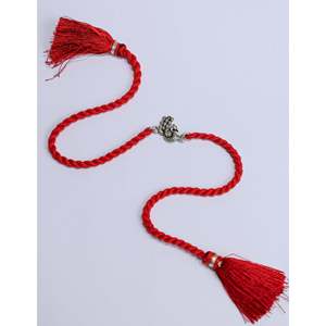 Rakhi en argent 925, motif paon royal, cadeau religieux hindou - Product Image 5