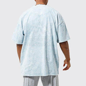 2025 nouveau Design Logo personnalisé hommes lavage à l'acide T-Shirt en gros hommes lavage à l'acide T-Shirts 100% coton coupe ample imprimé T-Shirt pour hommes - Product Image 2