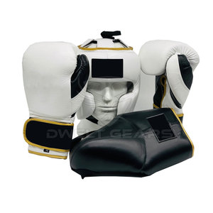DWELT GEARS - Conjunto Profesional de Boxeo Personalizado en Cuero PU con Protector Inguinal, Protector de Cabeza y Guantes de Boxeo, Color y Logotipo Personalizables - Product Image 4