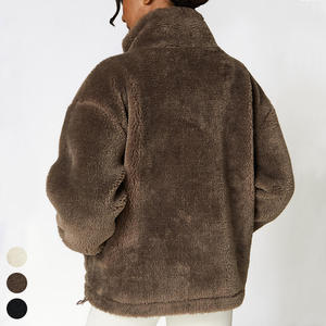 Chaqueta de Invierno para Mujer, Cálida, de Forro Polar, Tejida, de Poliéster Transpirable, con Cremallera y Logotipo, para Exteriores - Product Image 4