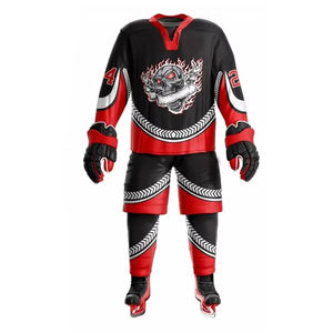 Uniforme de Hockey sobre Hielo Personalizado de Alta Calidad, Bordado, Impresión por Sublimación, Transpirable, de Secado Rápido, Impresión de Nombre OEM - Product Image 1
