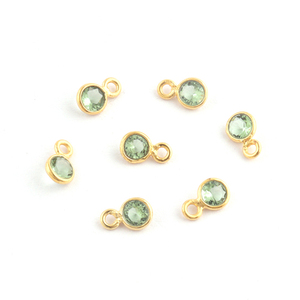 เครื่องประดับควอตซ์ Apatite ทรงกลมเหลี่ยมเพชรพลอย,ตัวเชื่อมต่อเครื่องประดับชุบทองตัวเชื่อมต่อ Diy เสน่ห์20ชิ้น - Product Image 1