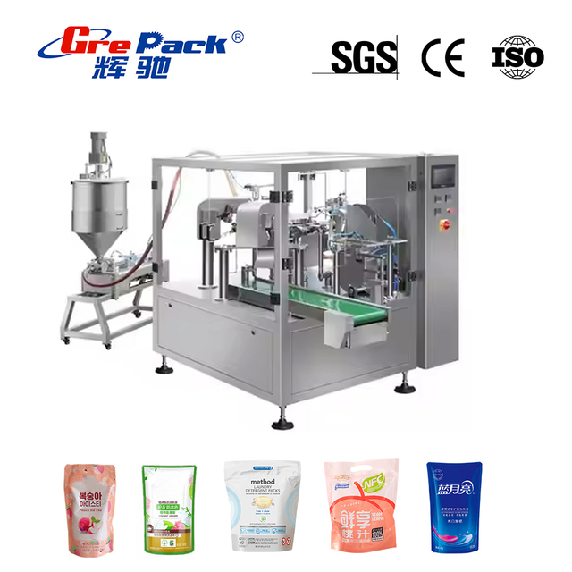 Pre Made Bag Food Oil Packing Machine Automatic Rotary Stand up Pouch Peanut Paste Packing Machine