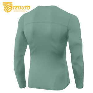 T-shirt léger et respirant de compression à séchage rapide pour hommes pour Gym Sports Yoga Fitness Summer Short Sleeve SKINNY Fit - Product Image 2