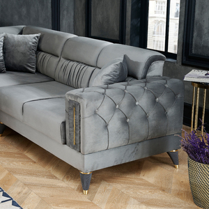 Chesterfield <b>Sofa</b> Home Hotel Fabric <b>Leather</b> Handmade Living Room Customized Size Seater Armchair Turkish Furniture Factory - Product Image 3