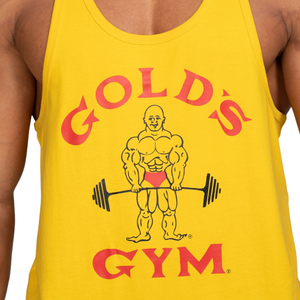 <b>Mens</b> Yellow Classic Stringer Golds Gym Muscle Tank Top Bodybuilding Workout Sleeveless Training <b>Vest</b> Fitness Wear for Gym - Product Image 4