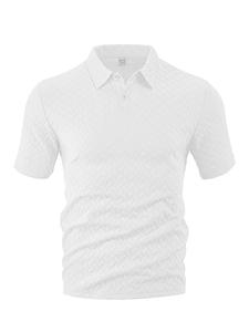 Polo para hombre hecho a medida al por mayor, camiseta Premium de algodón y seda mercerizada que absorbe la humedad, camiseta de golf lisa y elegante para gimnasio - Product Image 2