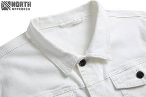 Men's Vintage Washed <b>Trucker</b> <b>Jacket</b> Hip Hop Style Denim with Front Logo Casual Plain Technics for Winter Season - Product Image 3