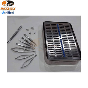 Ensemble de base de chirurgie manuelle, 17 pièces, en acier inoxydable, kit de microchirurgie manuelle, chirurgie générale, laboratoire clinique - Product Image 3