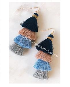 Pendientes de borla de flecos para FIESTA al atardecer, pendientes multicolor de peso ligero, joyería de moda y accesorios, precio barato - Product Image 1