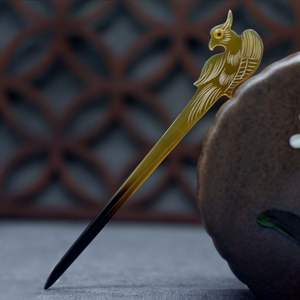 ASSISTANT HANDMADE POLISHED BUFFALO HORN HAIR ACCESSORIES Hair Fork Stick <b>Barrettes</b> <b>Clips</b> for Jewelry Matiss Hair Styling - Product Image 2