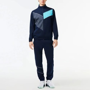 Ensemble de survêtement sportif d'hiver pour homme, veste zippée intégrale et pantalon de jogging, 100% coton molletonné, tenue de sport pour l'entraînement - Product Image 1