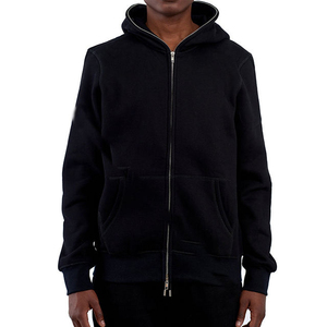 Wholesale High Quality Full Face Zip Hoodie Custom Zip up Black Cotton Blended Zipper Hoodie Rhinestone Full Face Zip up Hoodies - Product Image 3