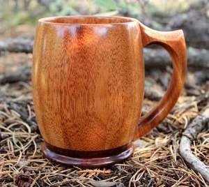 Taza de Madera Hecha a Mano Más Vendida, Taza de Madera Natural Portátil para Café, Té y Leche, Disponible para la Venta desde India - Product Image 1