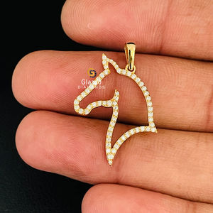 Colgantes y dijes de joyería fina en plata de ley 925 completamente tachonados con diamantes redondos brillantes de moissanita - Product Image 2