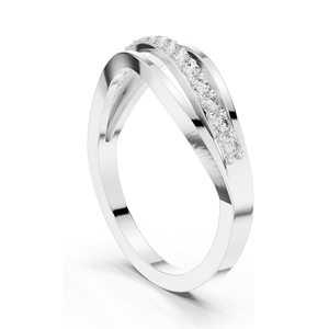 Bague élégante pour femme avec diamant de laboratoire de 0,225 carats, clarté VVS-VS EF, or 18 carats, 14 carats, 10 carats et argent 925, rose, jaune, blanc - Product Image 6